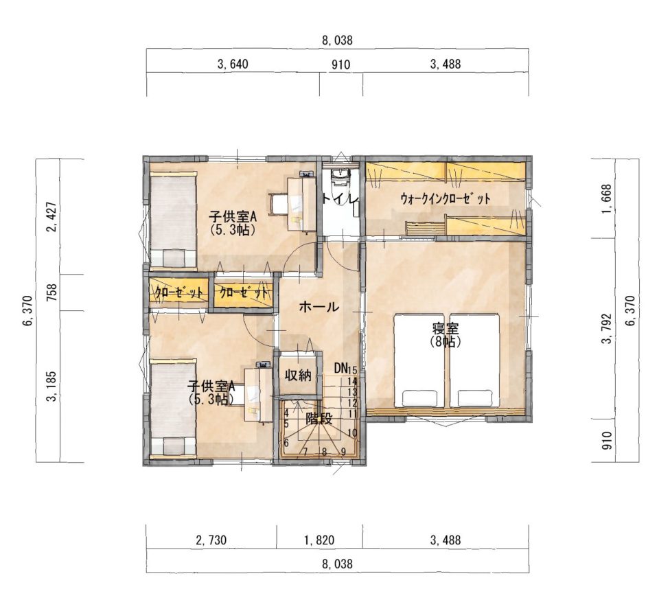 家事動線をさせながらもしっかり部屋数と大きさを確保した家 シティハウス産業株式会社